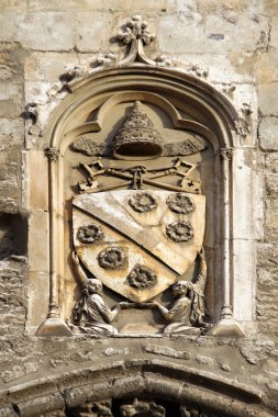 papal Emblem at the Popes Palace, Avignon, France clipart