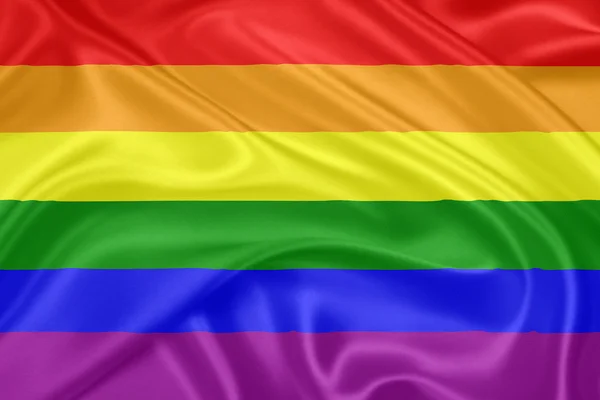 Arcobaleno gay bandiera Foto Stock