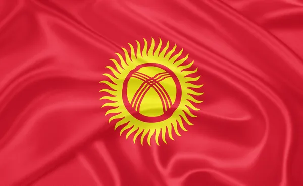 Flagge von Kyrgyzstan — Stockfoto