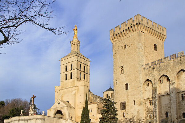 The Popes' Palace in Avignon, France
