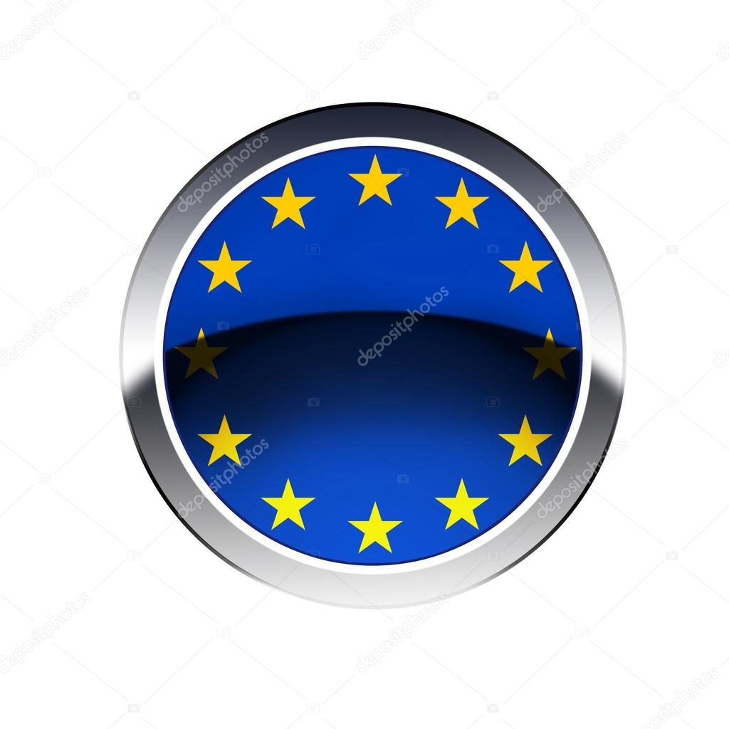 EU flag on button