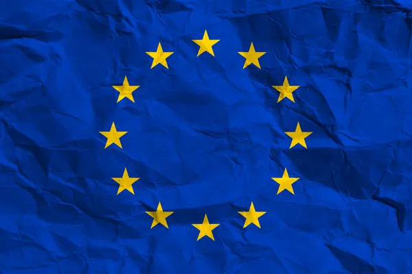 Drapelul european pe hârtia cretată — Fotografie, imagine de stoc