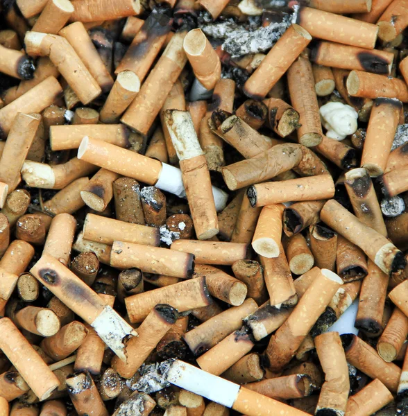 Fondo de colillas de cigarrillos — Foto de Stock