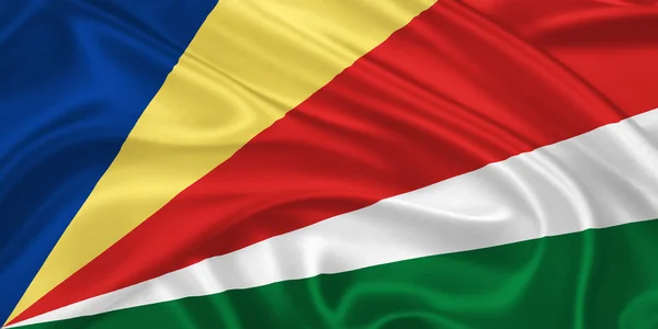 塞舌尔的旗子 — 图库照片