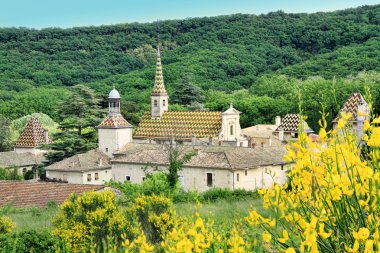 Monastery of Valbonne in Gard Provencal, France clipart