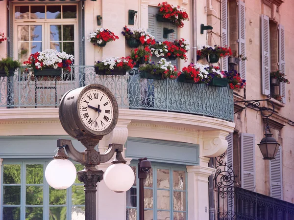 Clock in Old center of Avignon, France — Stock Photo, Image