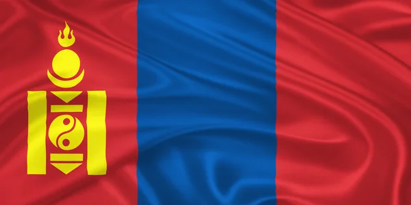 Flagge der Mongolei — Stockfoto