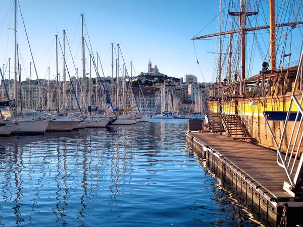 Yacht-kikötő, Marseille, Franciaország Jogdíjmentes Stock Képek