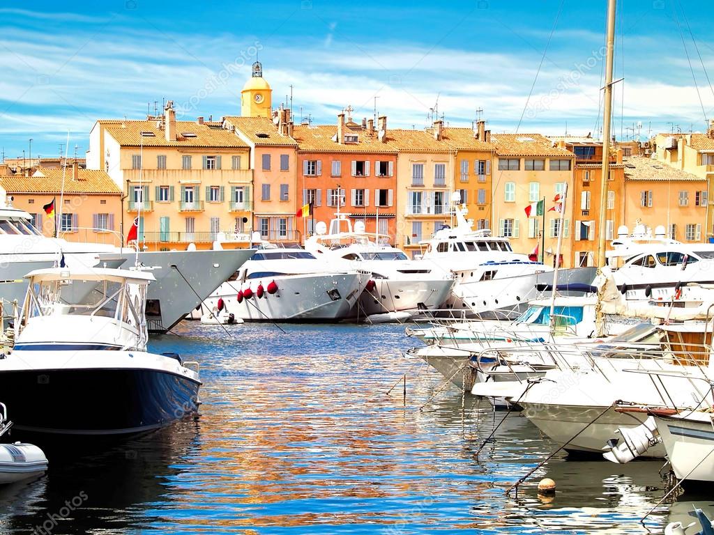 Yacht Harbor of St.Tropez, France Stock Photo by ©Bunyos30 45157513