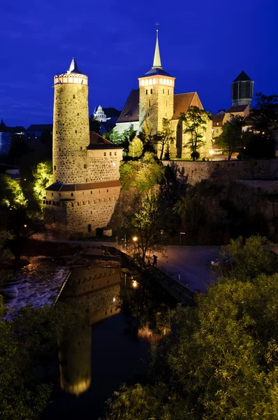 Budyšín v noci — Stock fotografie