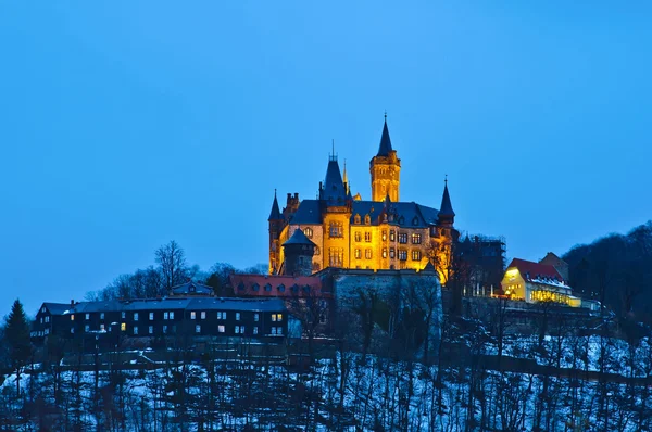 Zamek Wernigerode w nocy — Zdjęcie stockowe