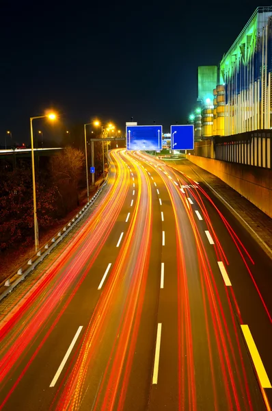 Közúti forgalom éjszaka — Stock Fotó