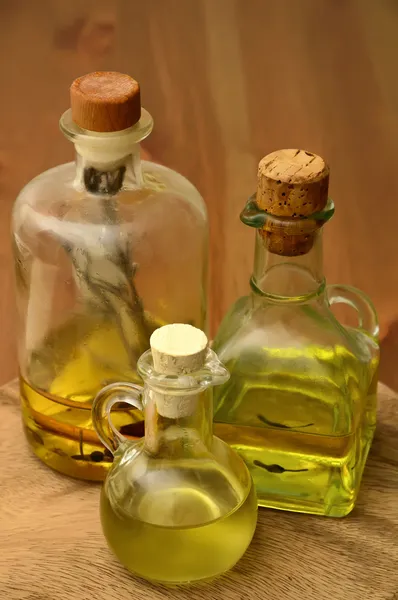 Olive and herbal oil — Stock Photo, Image