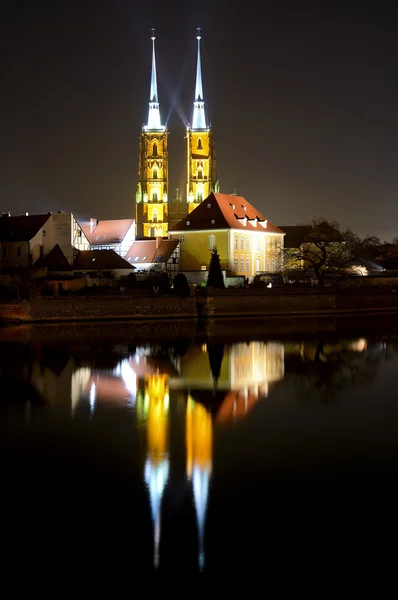 Wroclaw por la noche — Foto de Stock