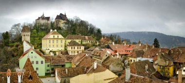 Sighisoara, medieval town in Transylvania clipart