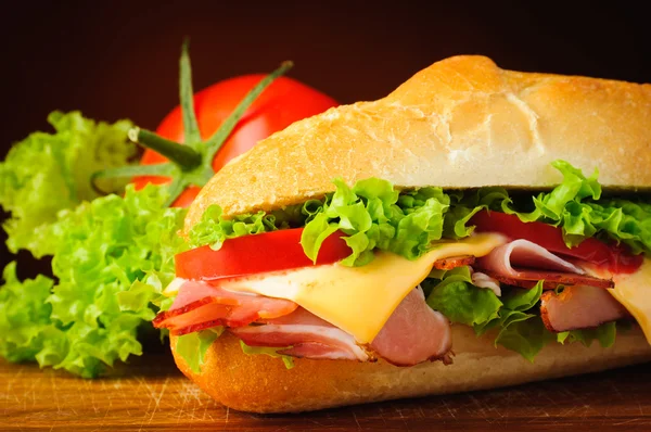 Sandwich closeup detail — Stock Photo, Image