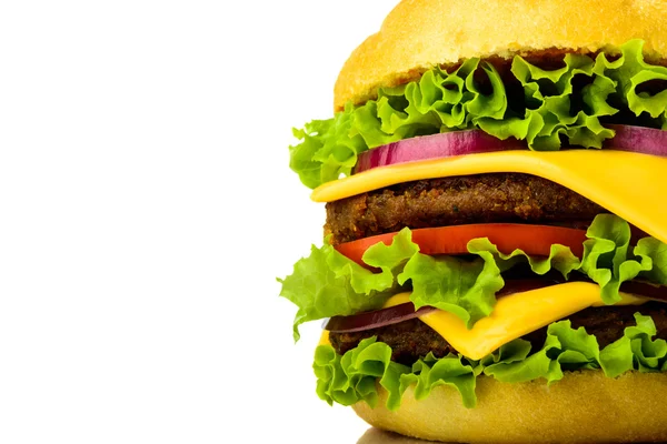 Hamburger close-up detail — Stockfoto