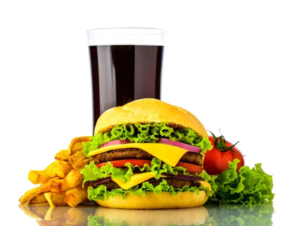 Menu de hambúrguer — Fotografia de Stock