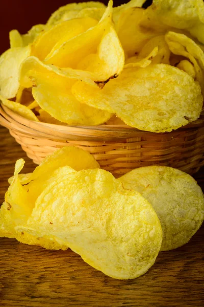 Potato chips closeup — Stock Photo, Image
