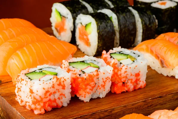 Mixed sushi plate — Stock Photo, Image