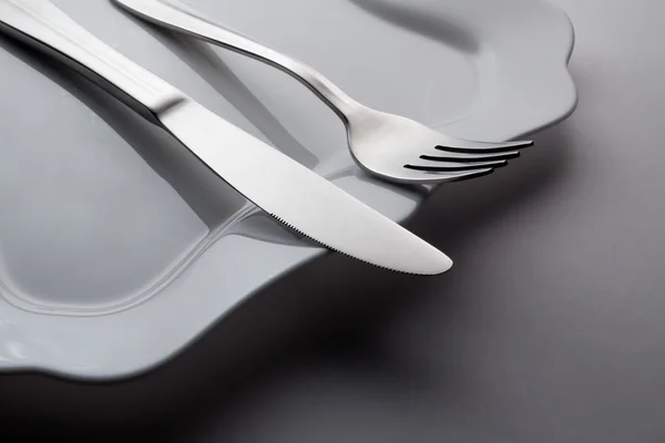 Fork with a knife — Stock Photo, Image