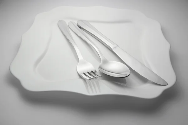 Spoon, knife and fork — Stock Photo, Image