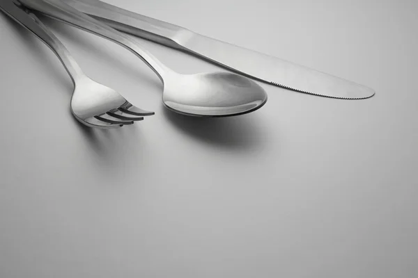 Spoon, knife and fork — Stock Photo, Image