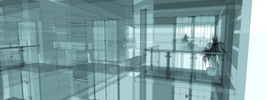 interieur design, 3D-gebouwen