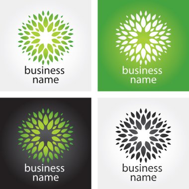 çevre eco simgesini veya bitki ile logo