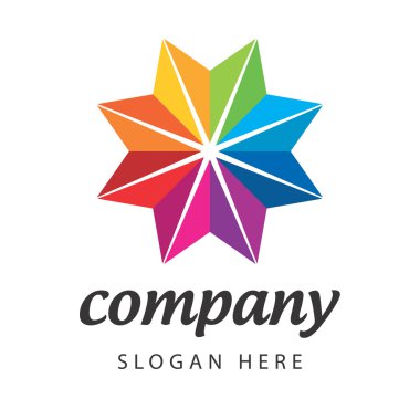 abstact yıldız logo şablonu.