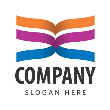 şirket logo turuncu mor ve mavi
