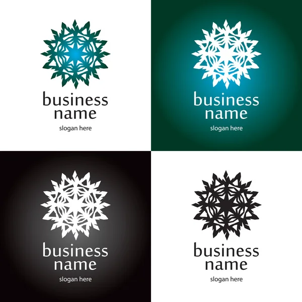 Floco de neve elementos do logotipo —  Vetores de Stock