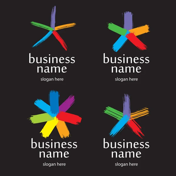 Kolor koncepcja logo zestaw — Wektor stockowy