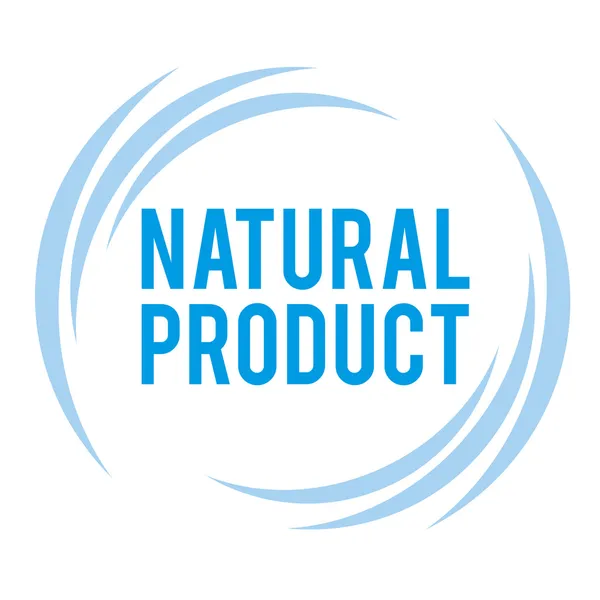 Etiqueta y logotipo para productos naturales — Vector de stock