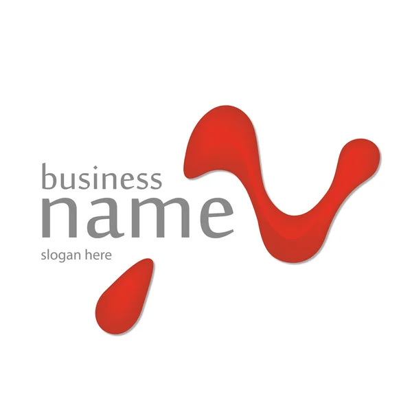 Logotipo vermelho com banner — Vetor de Stock