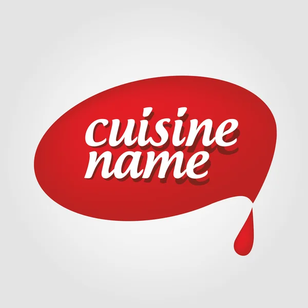 Nom de la cuisine — Image vectorielle