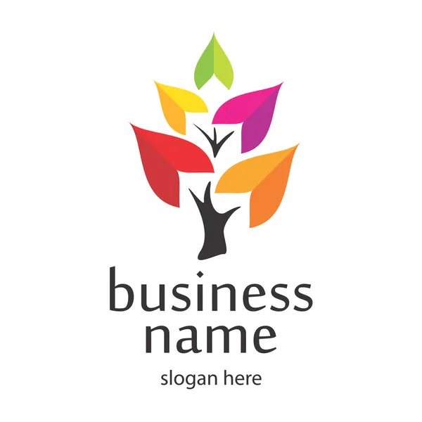 yeşil yaprakları ile logo ağacı