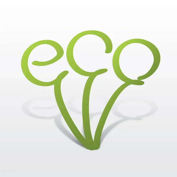 Biologisch voedsel, eco product-logo. — Stockvector