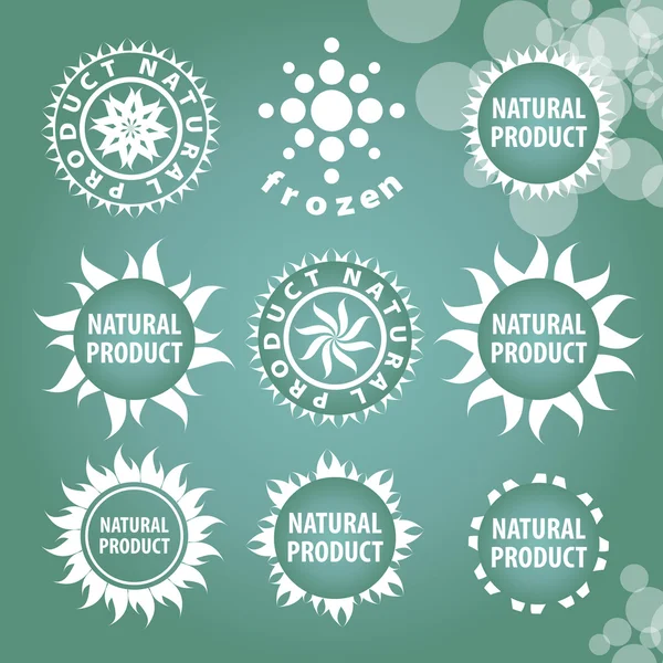 Biologisch voedsel, eco product-logo. — Stockvector
