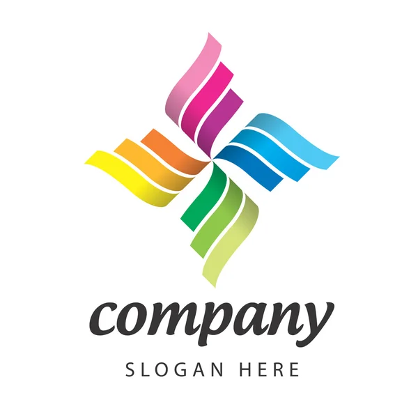 Renkli logo — Stok Vektör