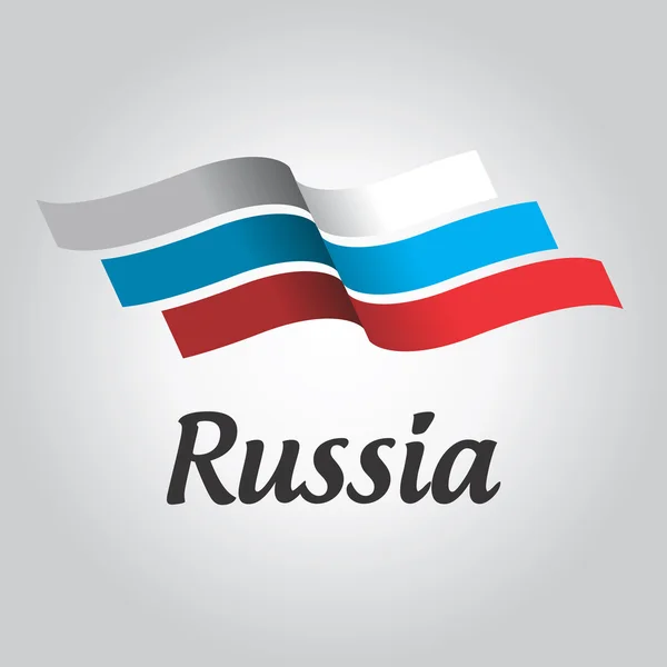 Rusia bandera, logo — Archivo Imágenes Vectoriales