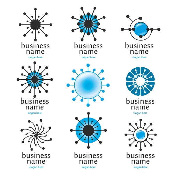 Nano tecnología concepto signo industrial ordenador organizaciones — Archivo Imágenes Vectoriales