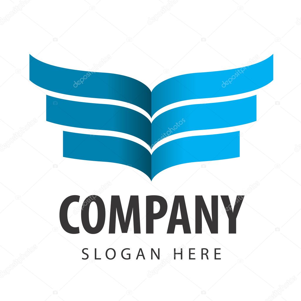company logo in blue