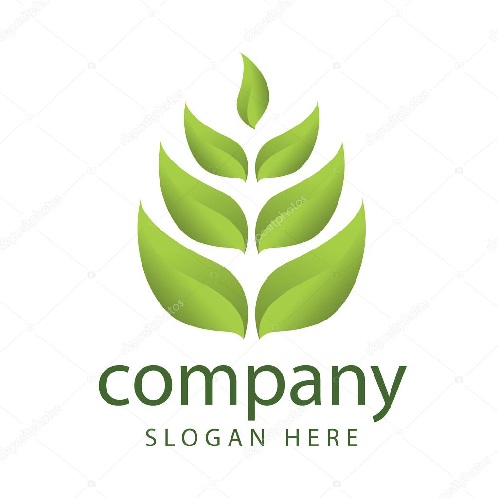 Eco icon. leaves logo