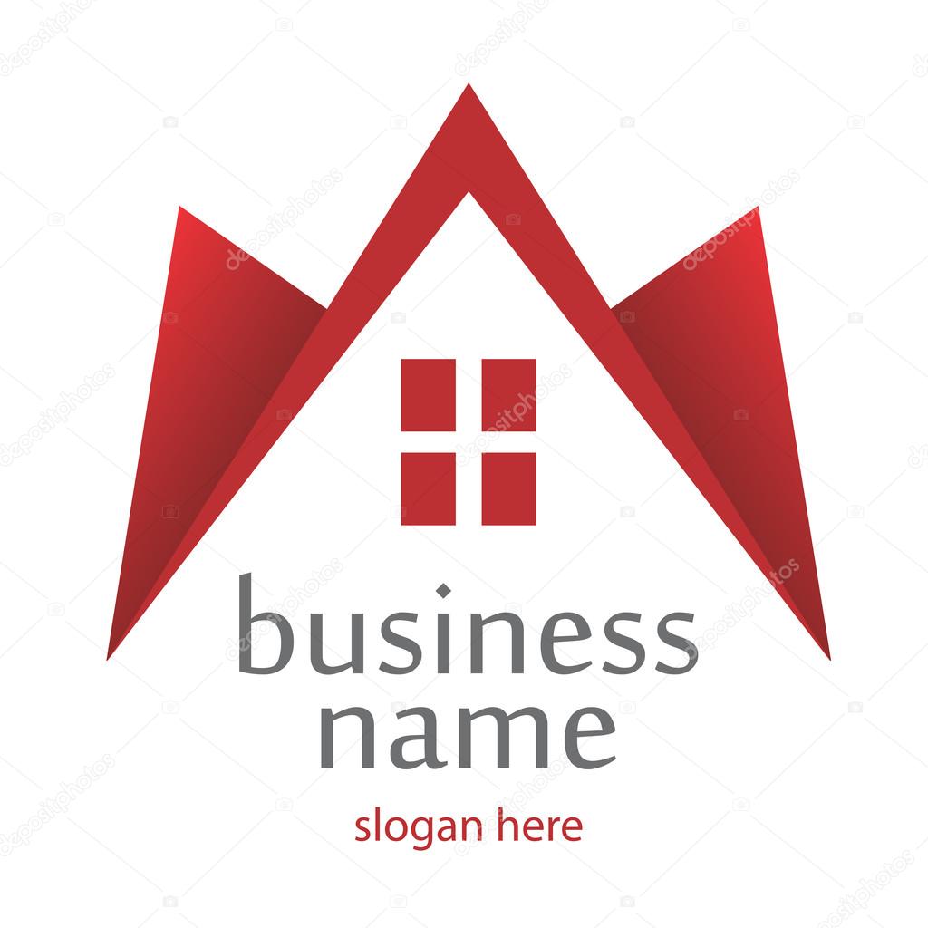 Stylized architectural construction real estate company