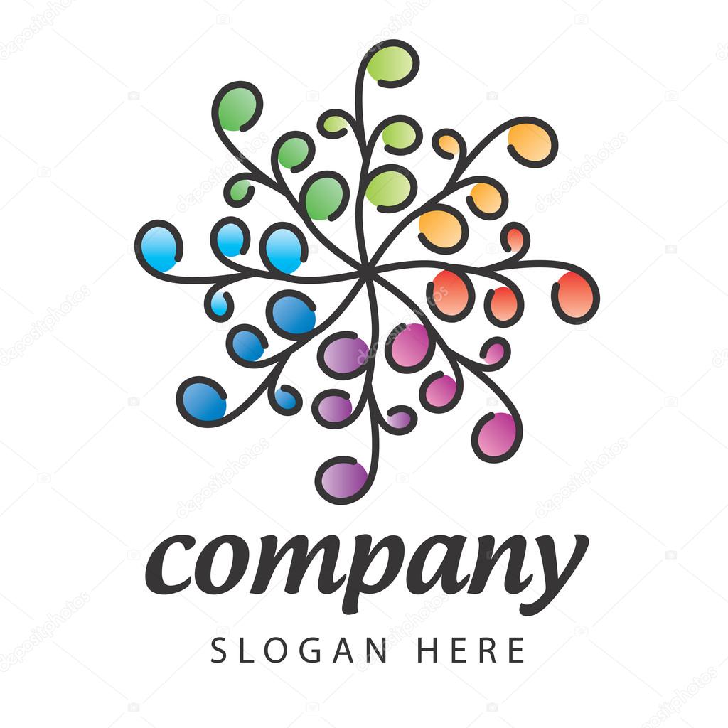 Conceptual solution eco signs floral companies