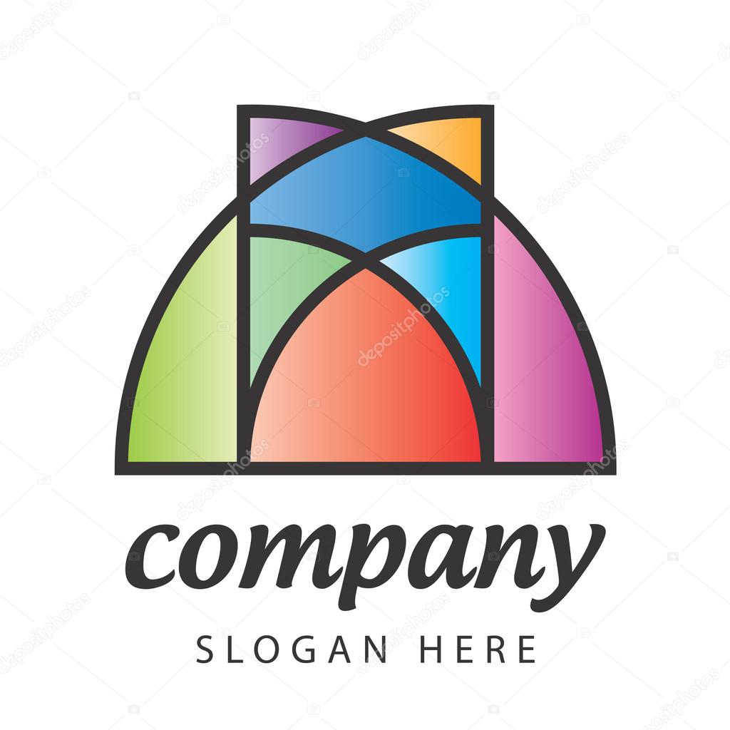 stained glass ornament logo sign
