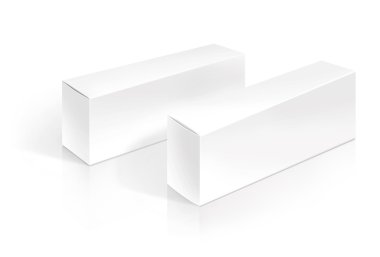 Beyaz arkaplanda boş kutu