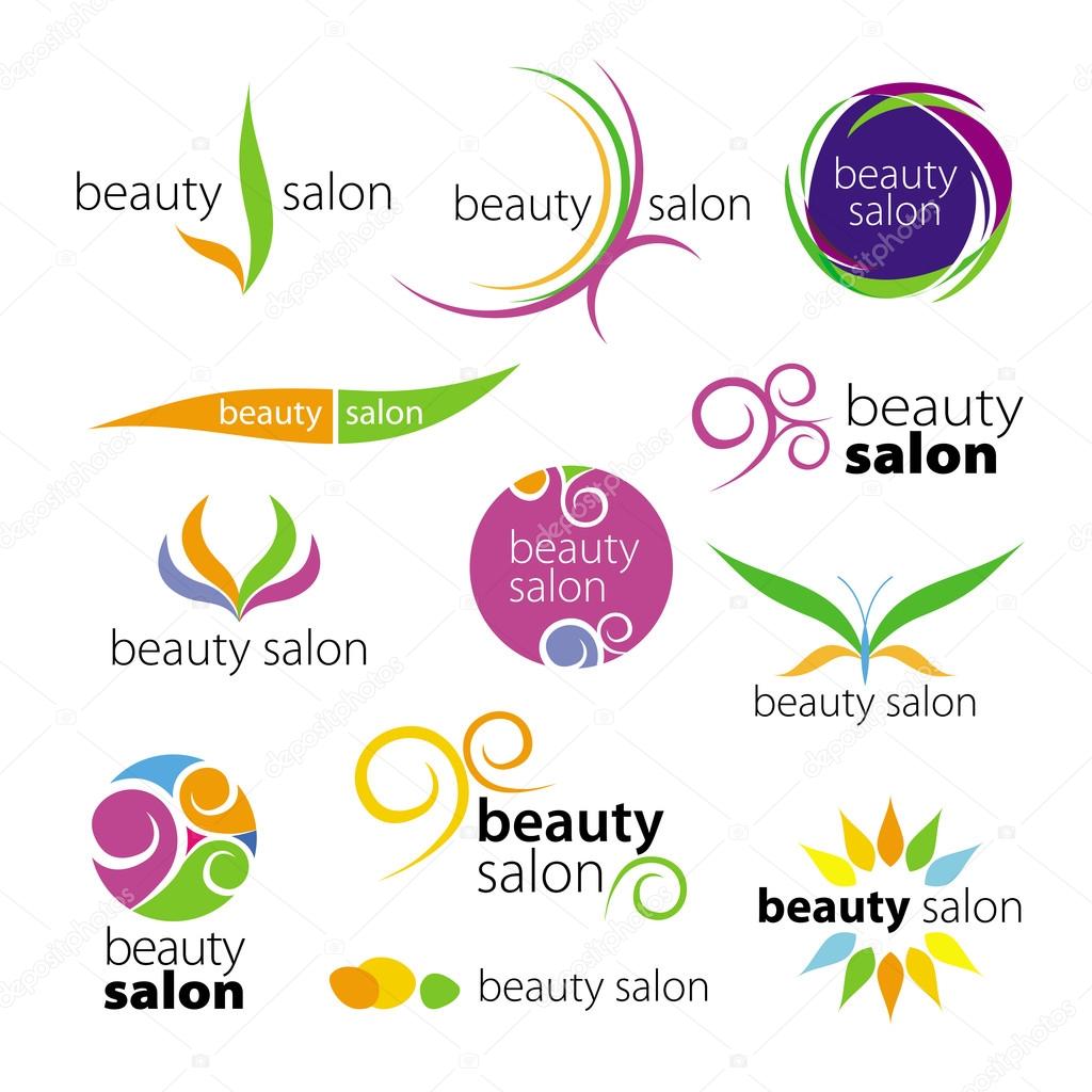 collection of vector logos beauty salons