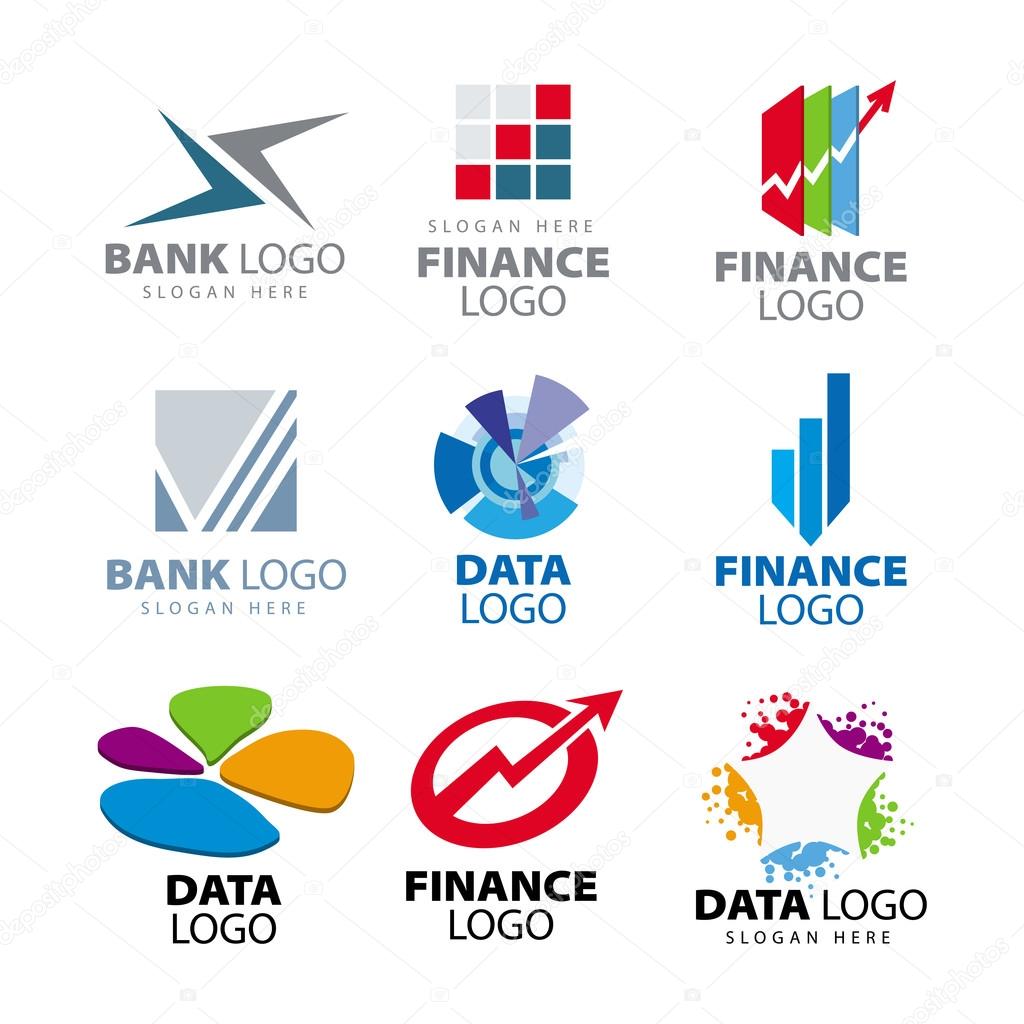Images: banks logos | Collection of vector logos for banks and finance